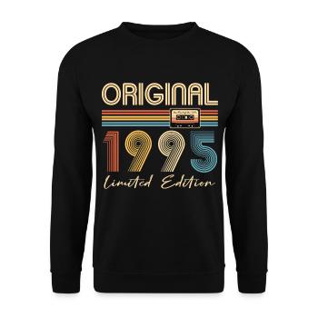 30th Birthday Original 1995 30 Year Old Gift - Unisex Sweatshirt - black - Front - Alina (178cm) & Michal (187cm)