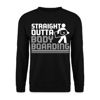 Bodyboarding Bodyboarder - Unisex Sweatshirt - black - Front - Alina (178cm) & Michal (187cm)