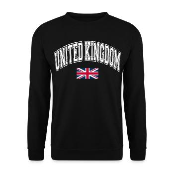 United Kingdom Flagge - Unisex Pullover - Schwarz - Vorne - Alina (178cm) & Michal (187cm)