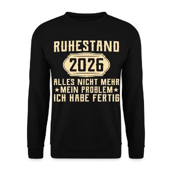 Retirement 2026 - Farewell colleague - Unisex Sweatshirt - black - Front - Alina (178cm) & Michal (187cm)