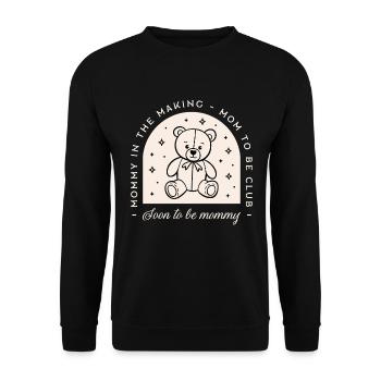 Maman en devenir club bientôt maman grossesse drôle - Sweat-shirt Unisexe - noir - Devant - Alina (178cm) & Michal (187cm)