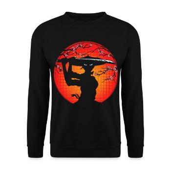 Samurai girl - Unisex Sweatshirt - black - Front - Alina (178cm) & Michal (187cm)