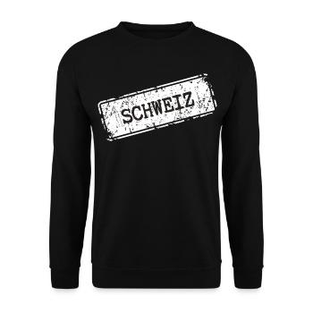 Conception de timbres en Suisse - Sweat-shirt Unisexe - noir - Devant - Alina (178cm) & Michal (187cm)