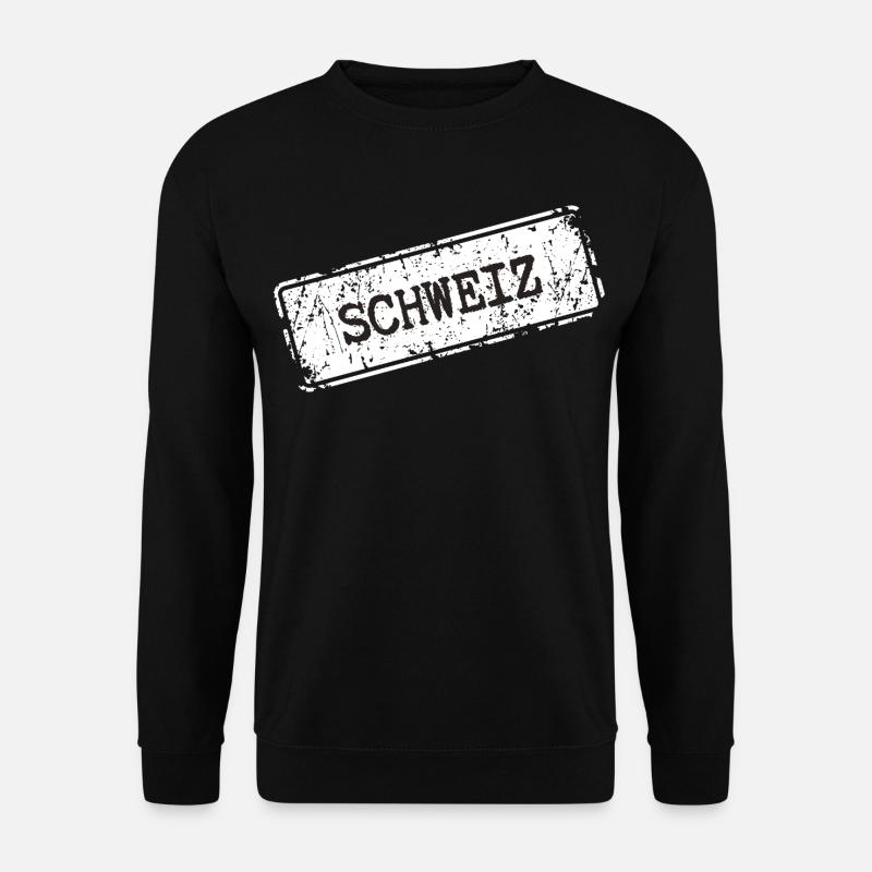Switzerland Stamp Design - Unisex Sweatshirt - black