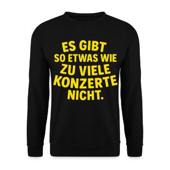 Il n’y a pas trop de concerts T-shirt - Sweat-shirt Unisexe - noir - Devant - Alina (178cm) & Michal (187cm)