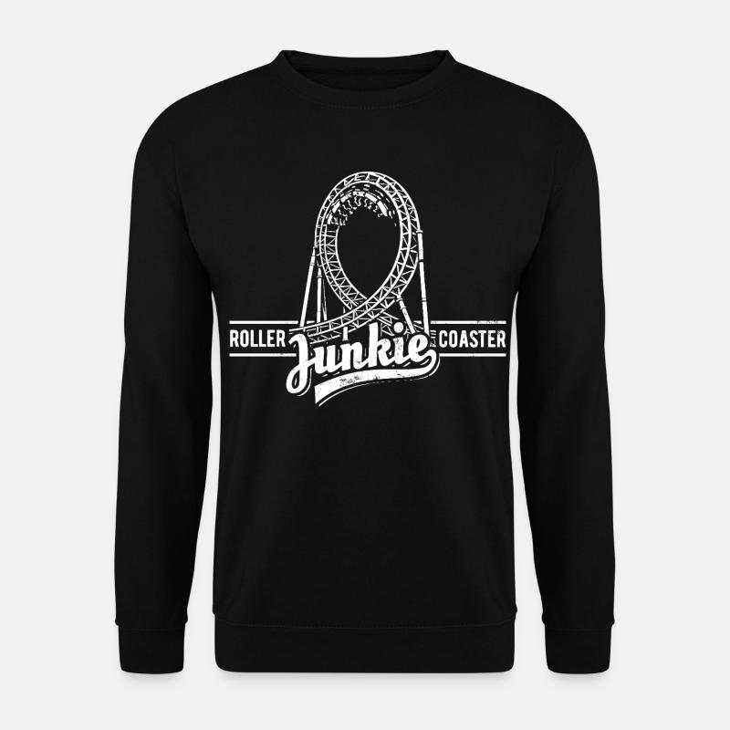 Rollercoaster Junkie - Roller Coaster - Looping - Unisex Sweatshirt - black