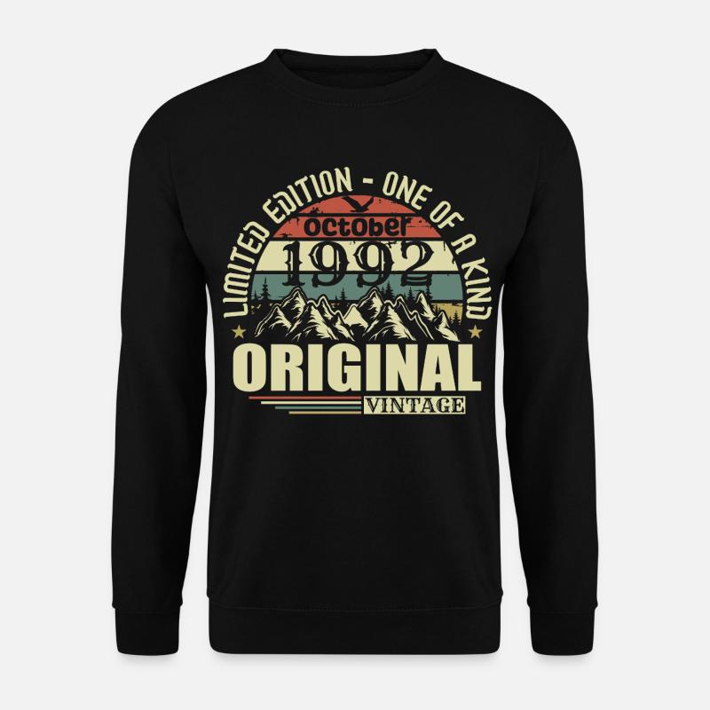october 1992 - 33rd birthday gift october - Unisex Sweatshirt - black