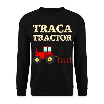 Traca Tractor - Unisex Sweatshirt - black - Front - Alina (178cm) & Michal (187cm)