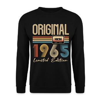 Original 1965 Geburtstag 60 Jahre altes Partygeschenk - Unisex Pullover - Schwarz - Vorne - Alina (178cm) & Michal (187cm)