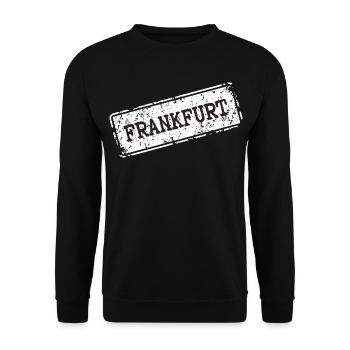 Frankfurt City Logo Design - Unisex Sweatshirt - black - Front - Alina (178cm) & Michal (187cm)