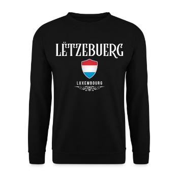 Luxembourg flag, I love Luxembourg - Unisex Sweatshirt - black - Front - Alina (178cm) & Michal (187cm)