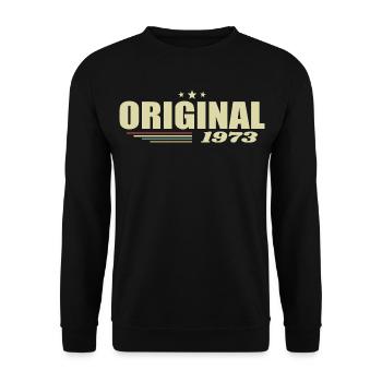 52nd Birthday 52 Years Original 1973 - Unisex Sweatshirt - black - Front - Alina (178cm) & Michal (187cm)