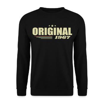 58th Birthday 58 Years Original 1967 - Unisex Sweatshirt - black - Front - Alina (178cm) & Michal (187cm)