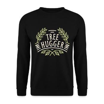 Tree hugger forest bathing nature lovers - Unisex Sweatshirt - black - Front - Alina (178cm) & Michal (187cm)