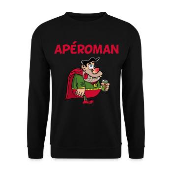 Aperitif superhero - Unisex Sweatshirt - black - Front - Alina (178cm) & Michal (187cm)