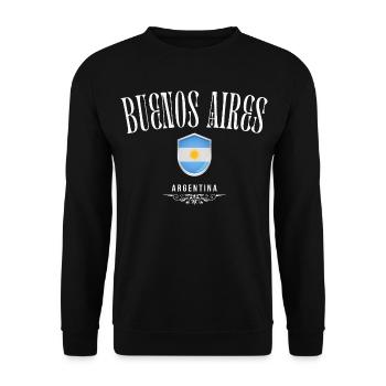 Buenos Aires Argentina, minimalist design - Unisex Sweatshirt - black - Front - Alina (178cm) & Michal (187cm)