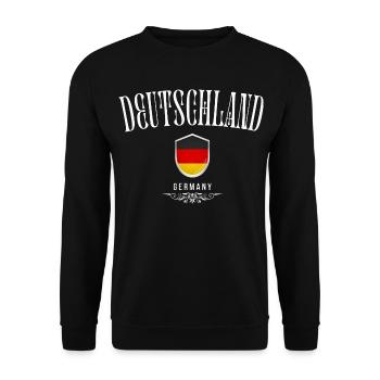 German pride, minimalist sleek design - Unisex Sweatshirt - black - Front - Alina (178cm) & Michal (187cm)