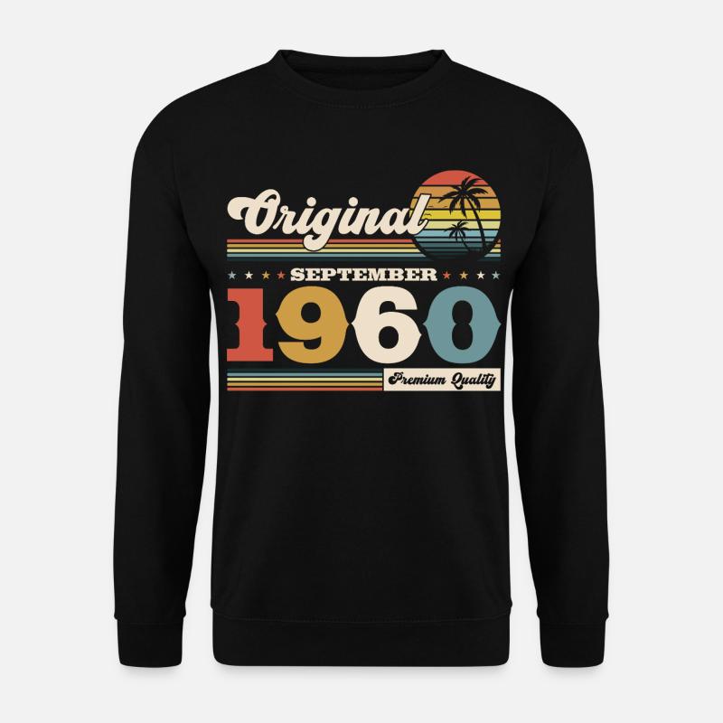 65th birthday Original September 1960 - Unisex Sweatshirt - black