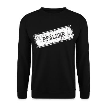 Palatinate lettering on vintage look - Unisex Sweatshirt - black - Front - Alina (178cm) & Michal (187cm)