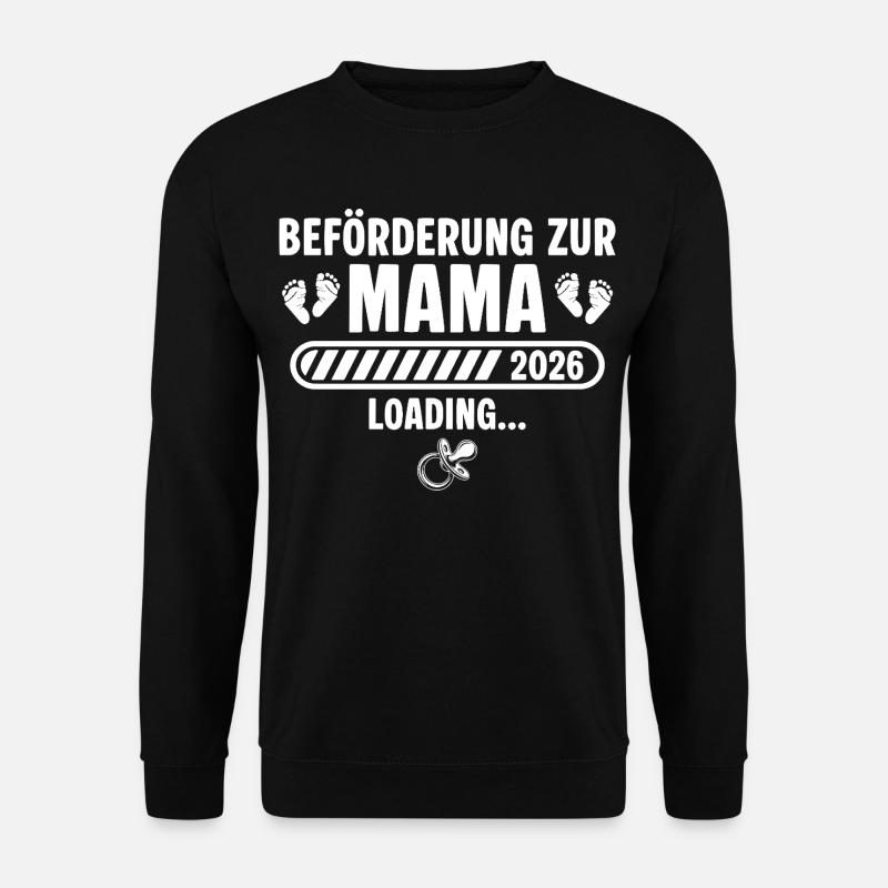 Mama 2026 Schwangerschaft verkünden Mutter - Unisex Pullover - Schwarz