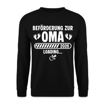Grand-mère 2026 annonce grossesse grand-mère - Sweat-shirt Unisexe - noir - Devant - Alina (178cm) & Michal (187cm)