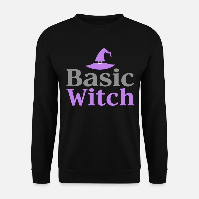Basic Witch Halloween Spruch Zitat - Unisex Pullover - Schwarz
