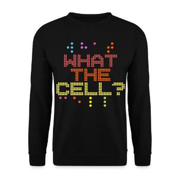 Braille Teacher Braille What The Cell - Unisex Sweatshirt - black - Front - Alina (178cm) & Michal (187cm)
