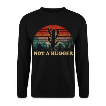 Désert Cactus Coucher de soleil Inspirational - Sweat-shirt Unisexe - noir - Devant - Alina (178cm) & Michal (187cm)
