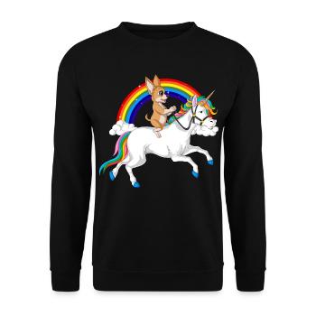 Balade Licorne Chihuahua - Sweat-shirt Unisexe - noir - Devant - Alina (178cm) & Michal (187cm)