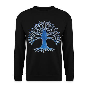 Tree of Spiritual Life and the Universe - Unisex Sweatshirt - black - Front - Alina (178cm) & Michal (187cm)