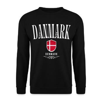 J’adore le Danemark, je suis originaire du Danemark - Sweat-shirt Unisexe - noir - Devant - Alina (178cm) & Michal (187cm)