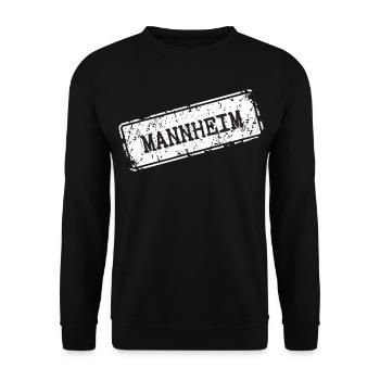 Mannheim  - Unisex Pullover - Schwarz - Vorne - Alina (178cm) & Michal (187cm)