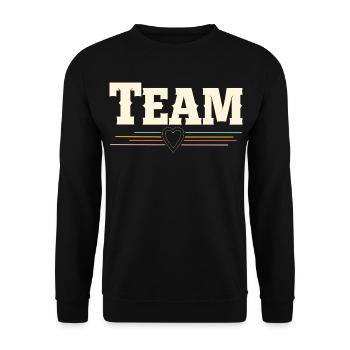 Team - Unisex Pullover - Schwarz - Vorne - Alina (178cm) & Michal (187cm)