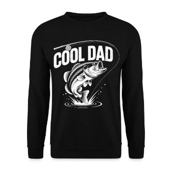 Conception d'articles de pêche cool pour papa - Sweat-shirt Unisexe - noir - Devant - Alina (178cm) & Michal (187cm)