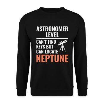 Astronomie-Planeten-Liebhaber-Design - Unisex Pullover - Schwarz - Vorne - Alina (178cm) & Michal (187cm)