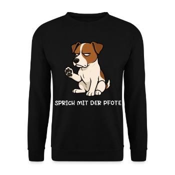 Talk to the paw Jack Russel terrier Jackie - Unisex Sweatshirt - black - Front - Alina (178cm) & Michal (187cm)