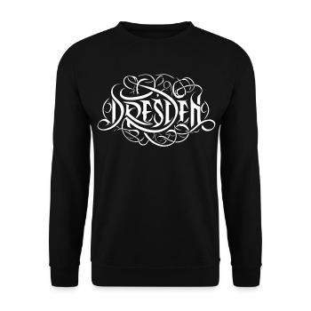 Dresden heavy metal headbanger typography - Unisex Sweatshirt - black - Front - Alina (178cm) & Michal (187cm)