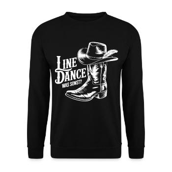 Cowboy Western Line Dance Design - Unisex Pullover - Schwarz - Vorne - Alina (178cm) & Michal (187cm)