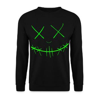 Face - Unisex Sweatshirt - black - Front - Alina (178cm) & Michal (187cm)