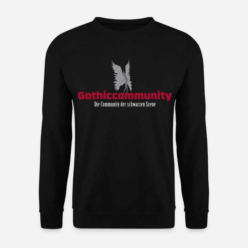 Logo_mit_Engel_und_Beschreibung - Unisex Pullover - Schwarz