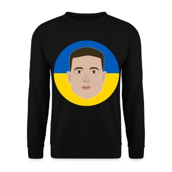 Selenskyj - Unisex Pullover - Schwarz - Vorne - Alina (178cm) & Michal (187cm)