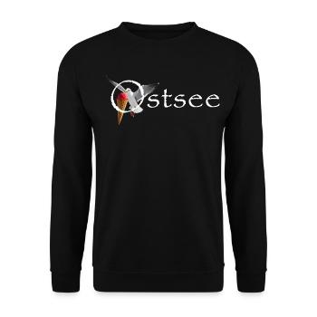 Ostsee Möwe Eisräuber Raubvogel - Unisex Sweatshirt - black - Front - Alina (178cm) & Michal (187cm)