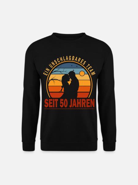 50 Jahre Unschlagbares Team Liebesgeschenk Paar - Unisex Pullover - Schwarz