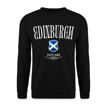 Edinburgh Scotland, souvenir Edinburgh - Unisex Sweatshirt - black - Front - Alina (178cm) & Michal (187cm)