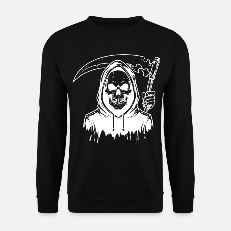 Grim Reaper Skull Design - Unisex Sweatshirt - black