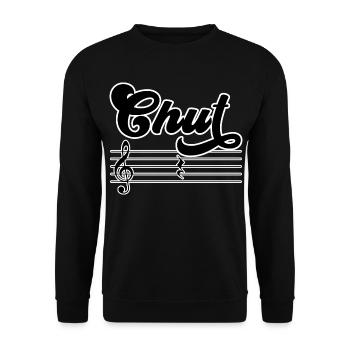 Silence Solfeggio Gift Musiker und Schülerin - Unisex Pullover - Schwarz - Vorne - Alina (178cm) & Michal (187cm)