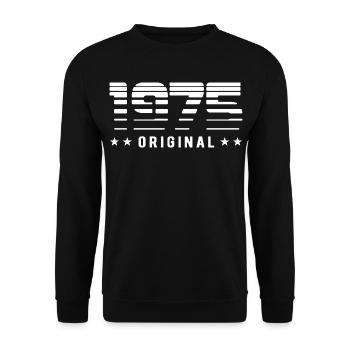 Édition limitée originale de 1975 - Anniversaire - Sweat-shirt Unisexe - noir - Devant - Alina (178cm) & Michal (187cm)