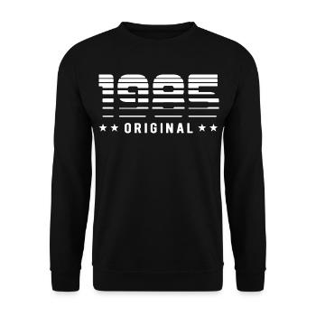 Original 1985 Édition Limitée - Anniversaire - Sweat-shirt Unisexe - noir - Devant - Alina (178cm) & Michal (187cm)