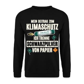 Pyrotechnician Pyro - Unisex Sweatshirt - black - Front - Alina (178cm) & Michal (187cm)