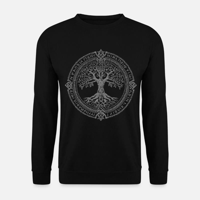 Baum des Lebens Symbol Runen Wikinger - Unisex Pullover - Schwarz